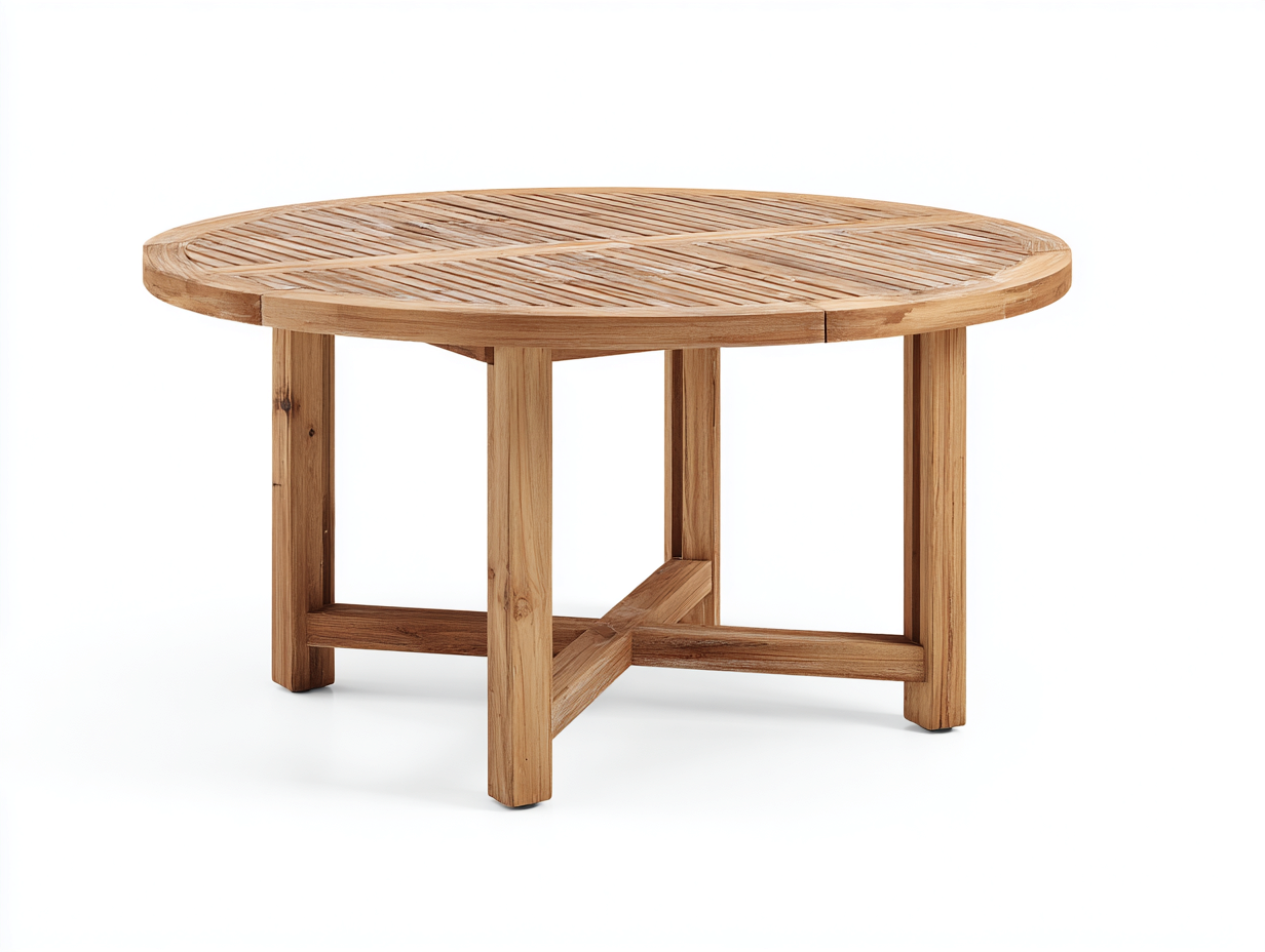 Gartentisch - Holz - 120x120x76 cm - Naturbraun - Modern-Hadormahaus