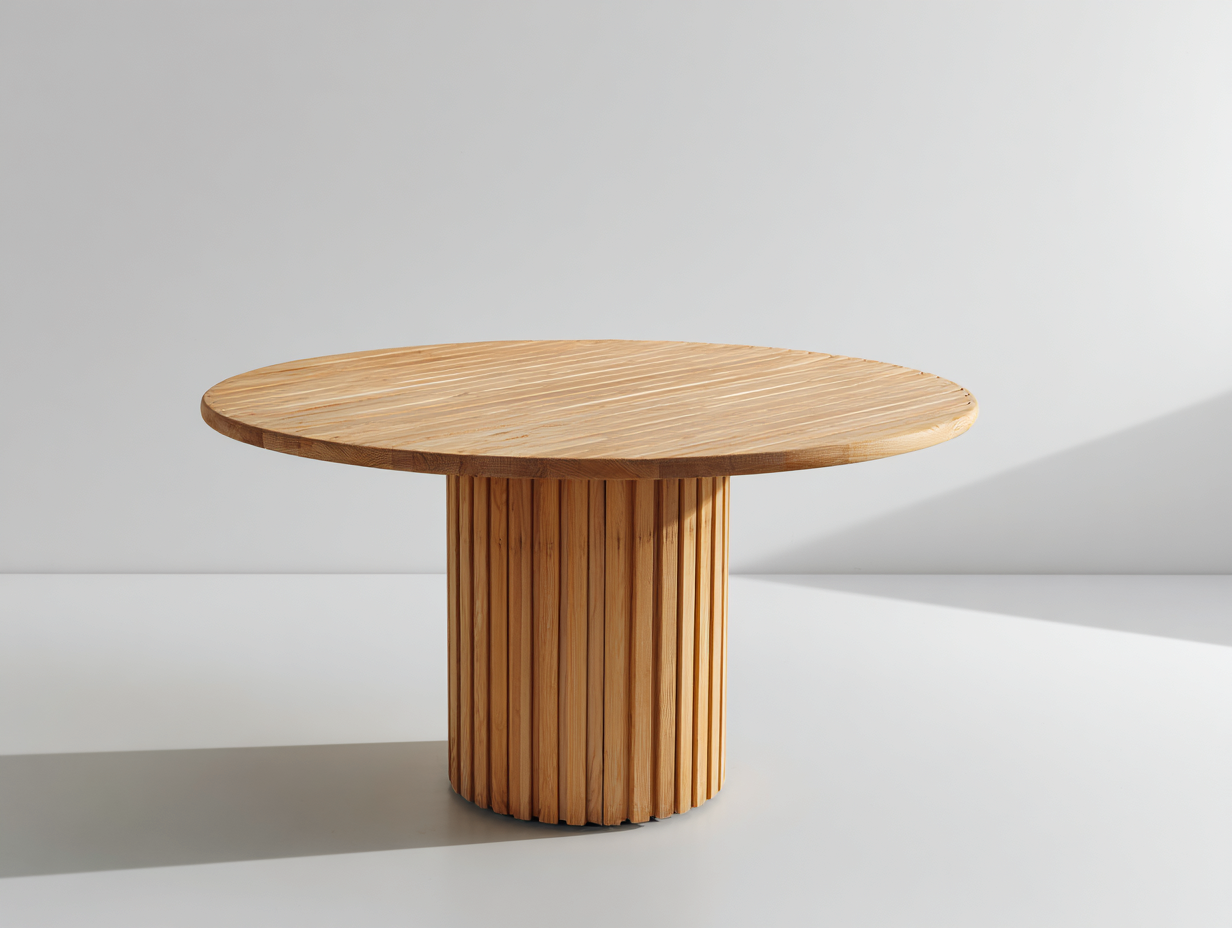 Gartentisch - Holz - 116x116x75 cm - Naturbraun - Zeitloses Lamellendesign-Hadormahaus