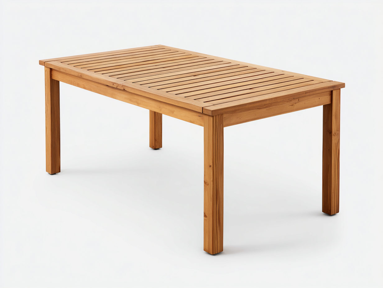 Gartentisch - Holz - 180x95x76 cm - Naturbraun - Modern-Hadormahaus