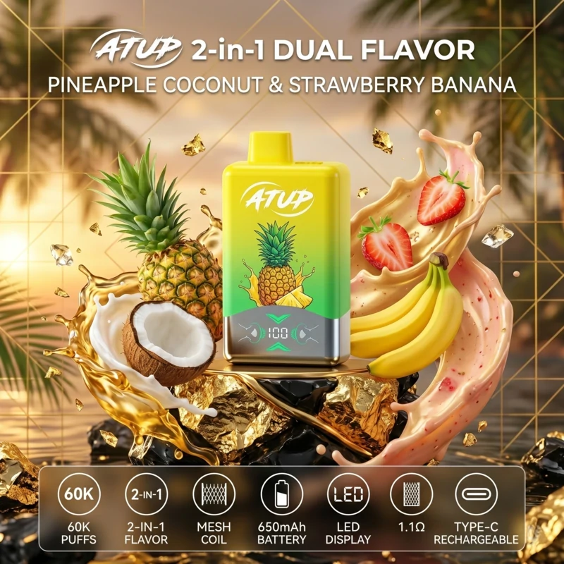 ATUP waporyzator o dwóch smakach 2-w-1, do 60 000 zaciągnięć111