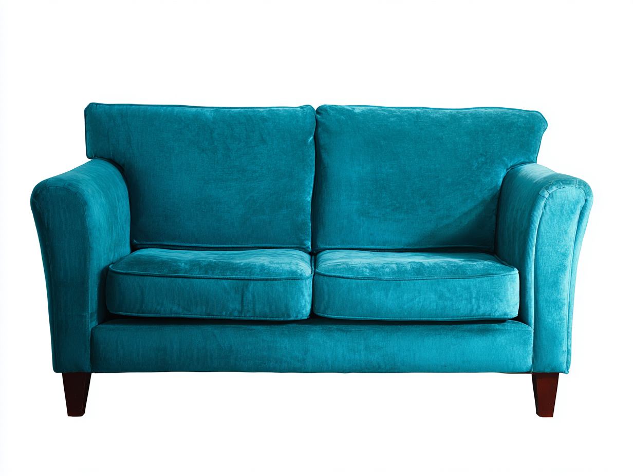 Canapé droit - Velours - 150x85x90 cm - Bleu pétrole - Contemporain-Nivexlyroom