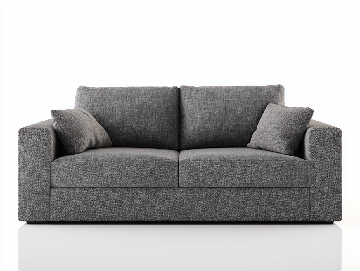 Canapé droit - Tissu - 178x88x82 cm - Gris anthracite - Moderne-Nivexlyroom