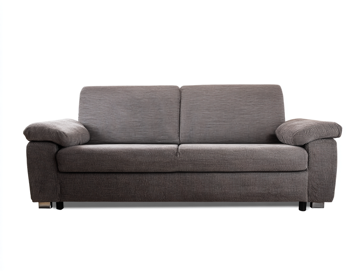 Canapé droit - tissu - 182x86x78 cm - gris taupe - classique-Nivexlyroom