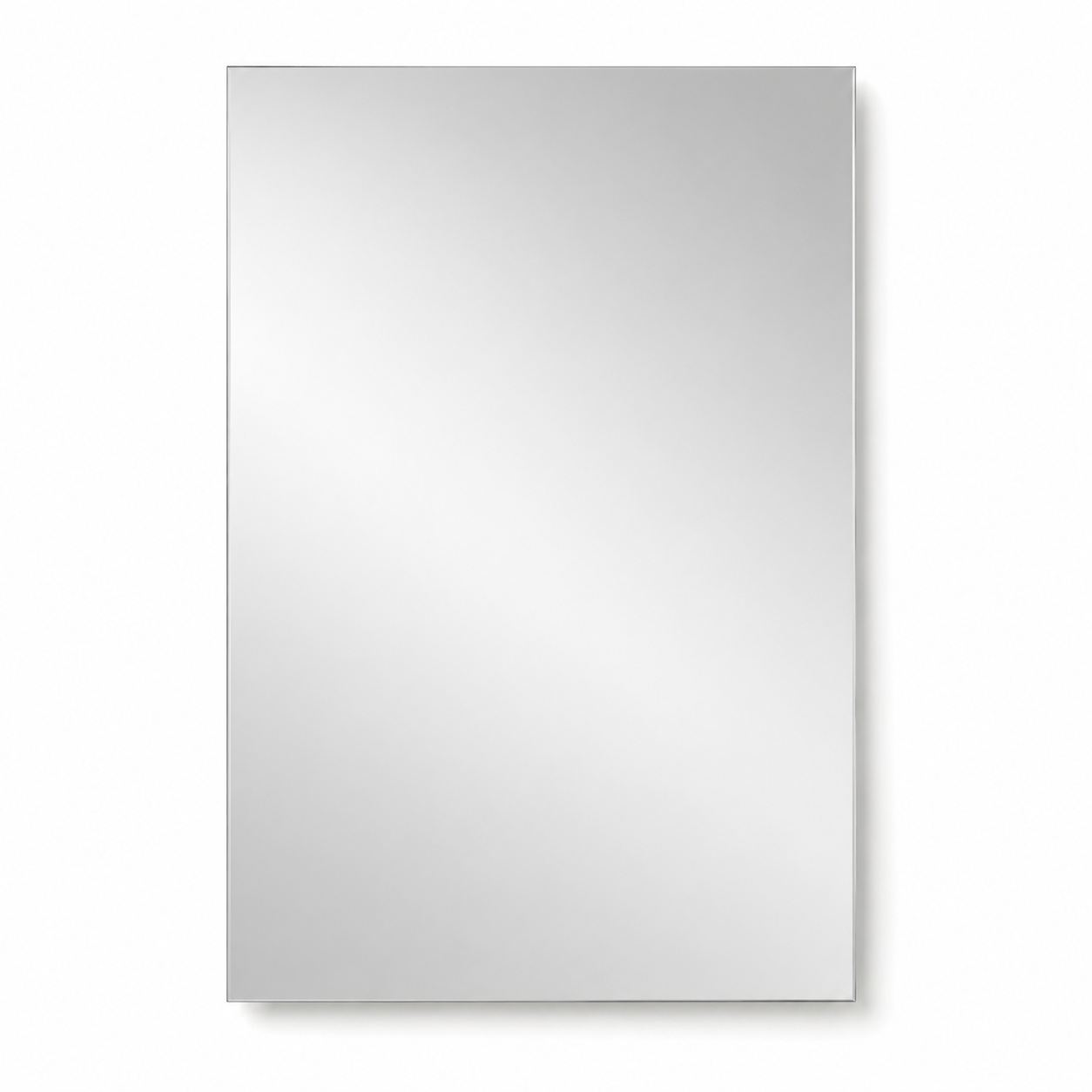 Schlichter Wandspiegel 60 x 80 cm mit rahmenloser Kante für das Badezimmer-MontelleHome