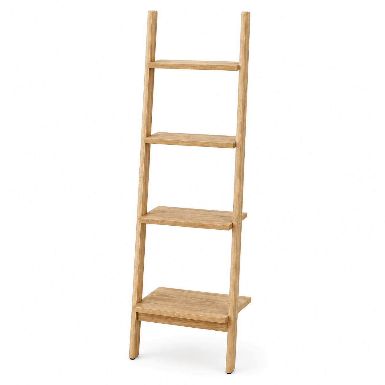 Leiterregal Eiche-Optik 45 x 160 cm mit Ablagen für Bad und Wohnbereich-MontelleHome