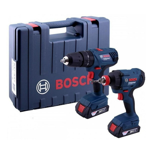 Taladro + Atornillador Inalám Gsb 180-li + Gdx 180 Li Bosch BOSCH 06019G52G2-llave inglesa