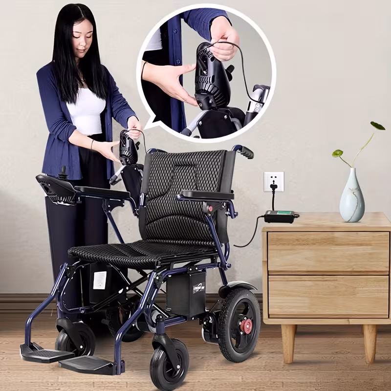 silla de ruedas el&eacute;ctrica para adultos 25kg 500w con motores dobles, plegable y  , silla de ruedas motorizada para   mayores con soporte de 120kg, silla de ruedas  , negra Detalles del producto 1