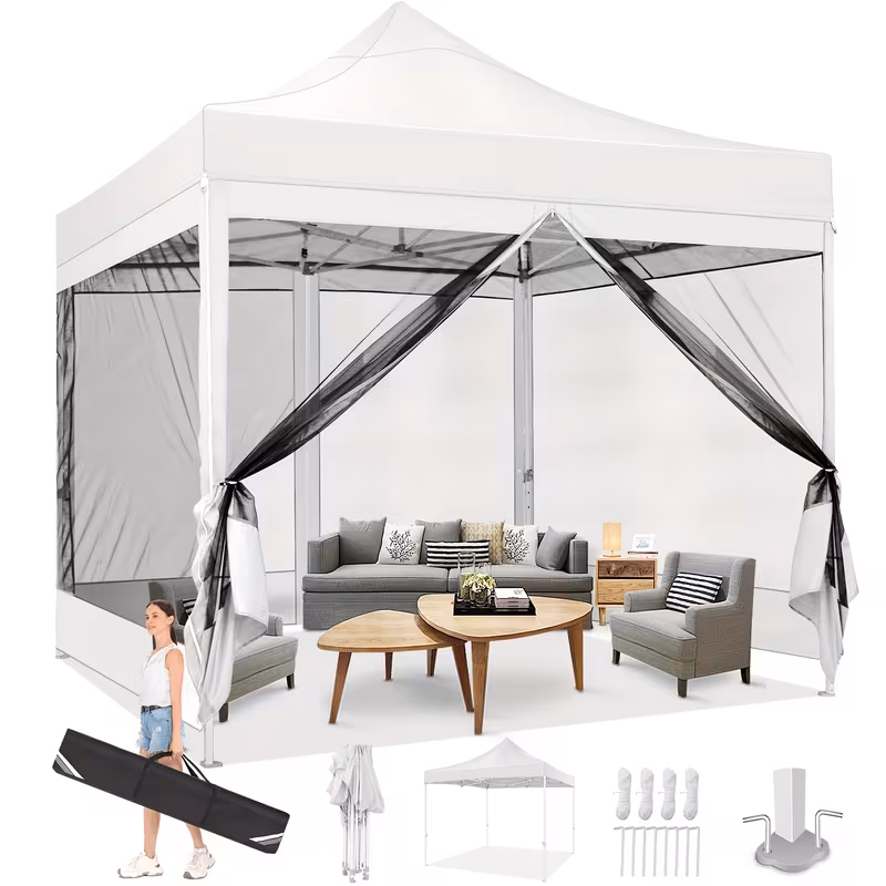 carpa plegable 3×  con mosquitero,   4 paneles   de malla y bolsa para camping  , jardín, picnic, bbq, fiestas navideñas Detalles del producto 1