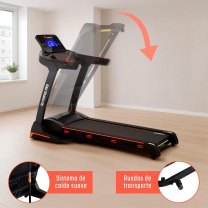 CENTURFIT Caminadora Profesional 3.5 HP Plegable con Inclinación 15 Niveles Superficie 135X48 Cm Pantalla Digital con Bluetooth Y 12 Programas Velocidad 1-18 Km/H Capacidad 140 Kg Gimnasio En Casa