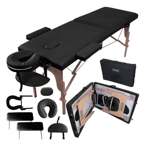 Cama de masaje Morado Nanofort Portatil plegable con accesorios