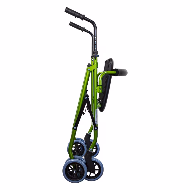   andador para ancianos     y plegable aluminio con asiento cesta verde Detalles del producto 2