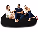 PUFF MX Sillón 2 en 1 con Cama King Size. Relleno de Hule Espuma (Sillón: 180x50x100 cm, Cama: 200x220 cm) Tela Tipo Velvet, Color (Negro)