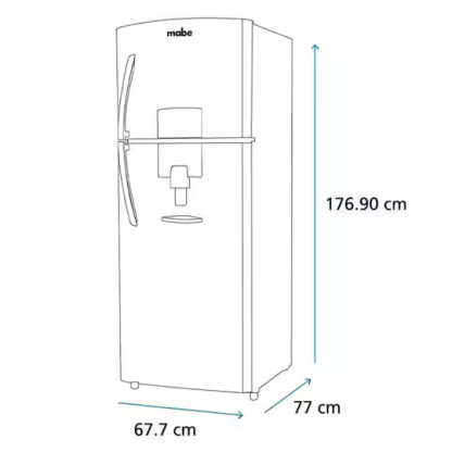 Refrigerador Automático Mabe 14 Pies 360 L Dark Silver