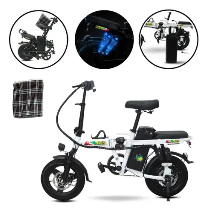 Yima Bicicleta Eléctrica Plegable 48v 15a |velocidad 35km/h Color Blanco