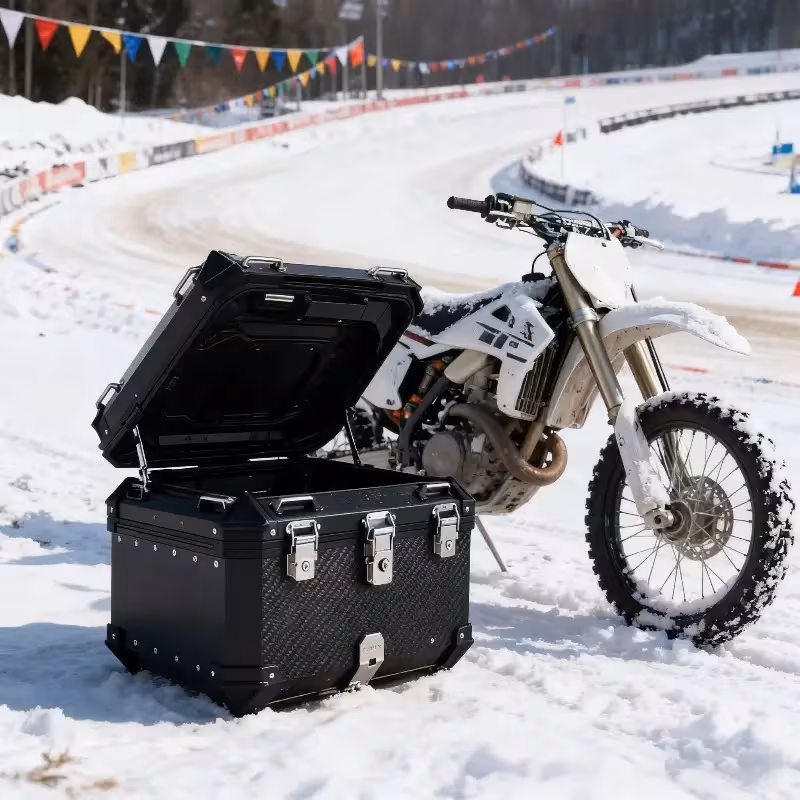 maletero de motocicleta de gran capacidad de 65l en , maleta trasera para motocicleta, baúl de viaje con cerradura de seguridad para almacenamiento de y equipaje, material de aleación de aluminio, almacenamiento para , de almacenamiento de viaje, compacto y portátil, fuerte Detalles del producto 8