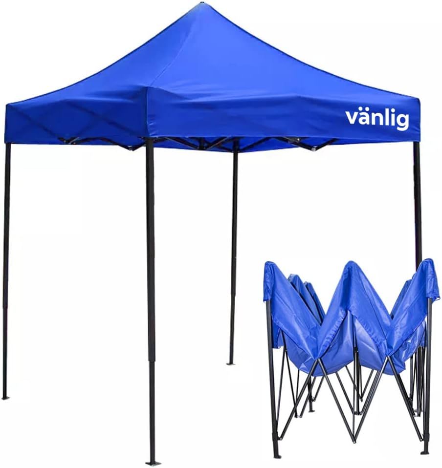VANLIG | Carpa Toldo Plegable 2x2m | Impermeable, para Uso Temporal y Comercial | Fácil de Armar | Protección Solar UV | Ideal para Jardín, Eventos y Exterior | Color Negro