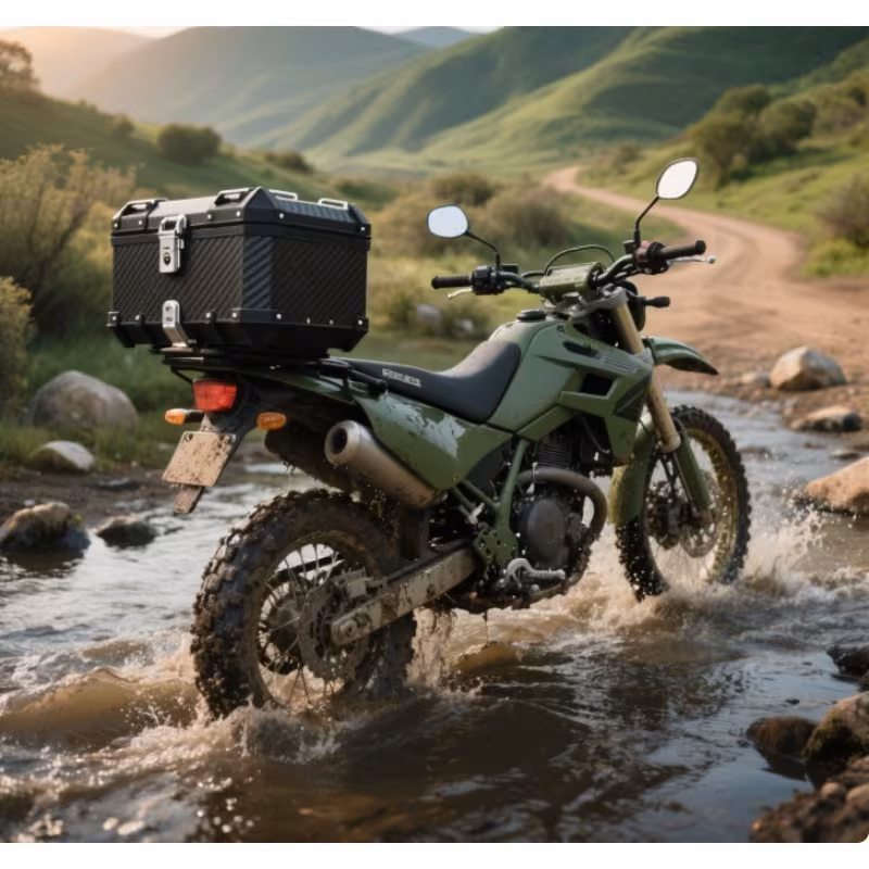 maletero de motocicleta de gran capacidad de 65l en , maleta trasera para motocicleta, baúl de viaje con cerradura de seguridad para almacenamiento de y equipaje, material de aleación de aluminio, almacenamiento para , de almacenamiento de viaje, compacto y portátil, fuerte Detalles del producto 7