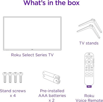 Roku Smart TV 2025 - Serie Selecta de 40 Pulgadas, TV Full HD de 1080p - RokuTV con Control Remoto de Voz - Televisión LED de visualización Plana con Wi-Fi para transmitir Noticias Locales en Vivo