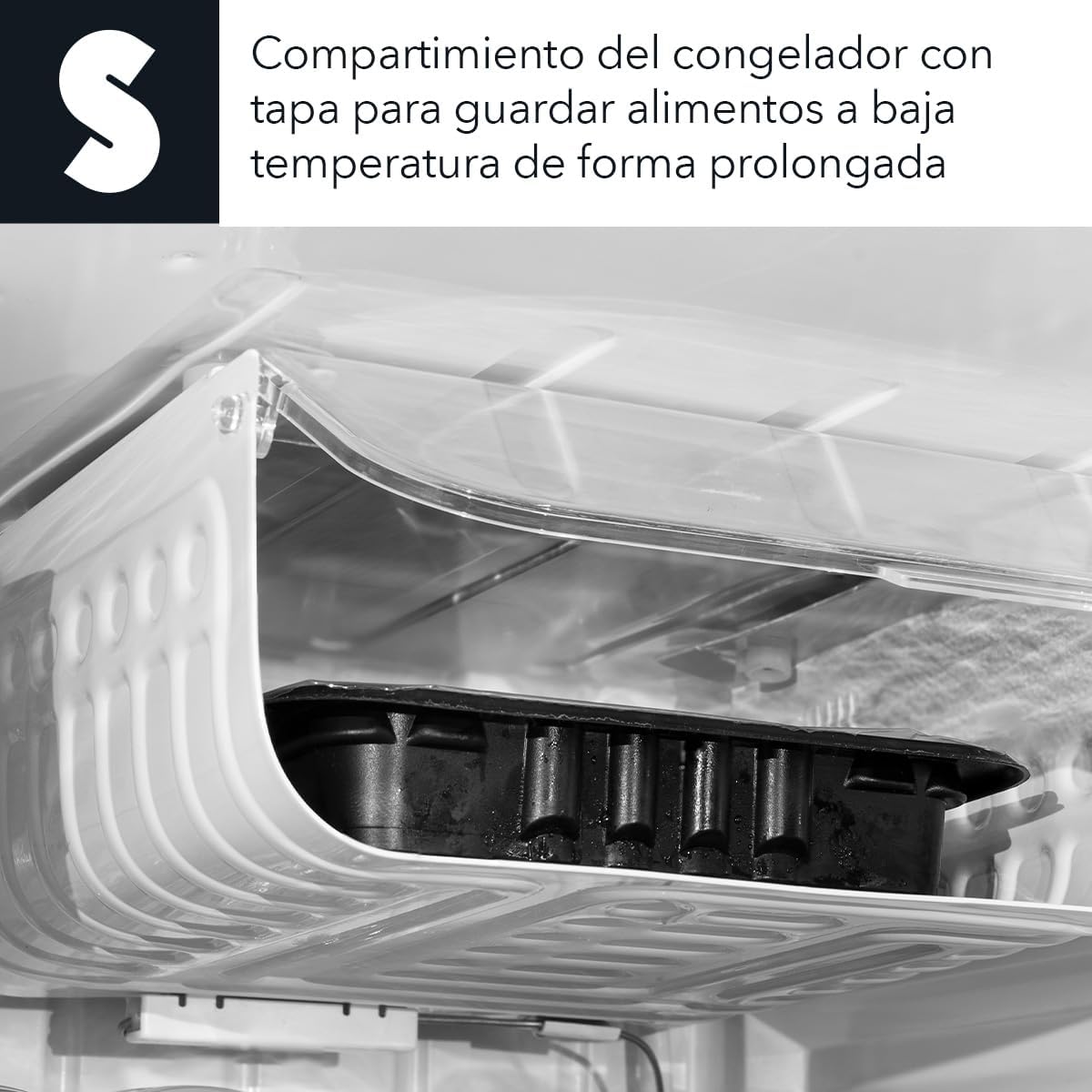 SIGNA Frigobar 46L (1.6 pies cubicos) Mini Refrigerador Compacto Negro Refrigerador Pequeño Con congelador de Acero Inoxidable Ideal Para Espacios Pequeños Frigobar Mini Multifuncional
