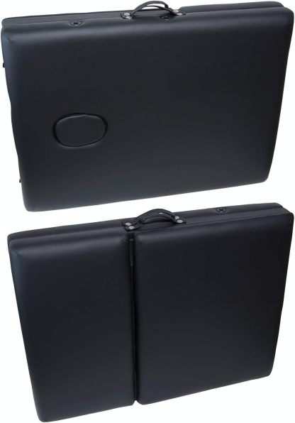 Nanofort Cama Masaje Camilla Aditamento Cojines Bolsa Porta Terapia Fisica Tatto Clinica Spa Premium (Negro)