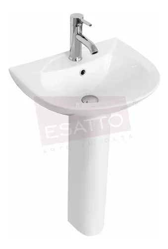 Esatto® Paquete Sanitario Lavabo Pedestal Llave Gratis Gamba