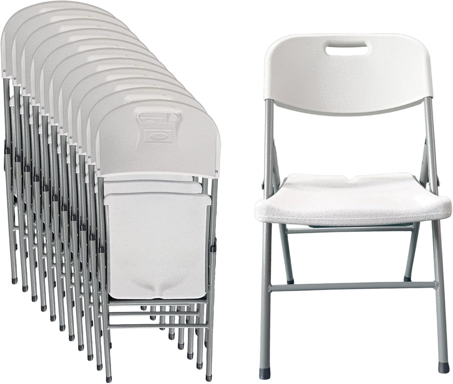 INMATMEX Silla Plegable Marca Resistentes Ideal para Jardín Comidas Familiares Fiestas Paquete con 12 Sillas.