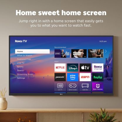 Roku Smart TV 2025 - Serie Selecta de 40 Pulgadas, TV Full HD de 1080p - RokuTV con Control Remoto de Voz - Televisión LED de visualización Plana con Wi-Fi para transmitir Noticias Locales en Vivo