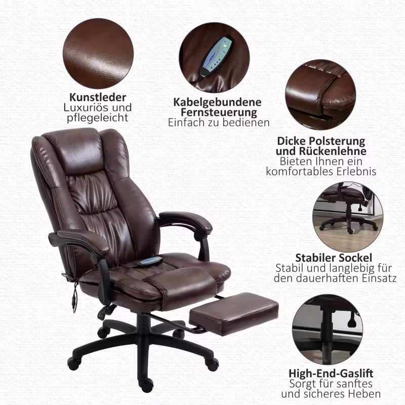 silla ajustable con función de masaje, silla de ergonómica con respaldo y soporte de cabeza, base resistente de 5 ruedas y de 5 posiciones, silla de escritorio ejecutiva para en casa, compatible con sistemas de masaje (no requiere montaje), silla de para el hogar, silla de ergonómica, silla ergonómica, silla de escritorio, silla de para en casa, silla de ergonómica, silla ejecutiva Detalles del producto 6