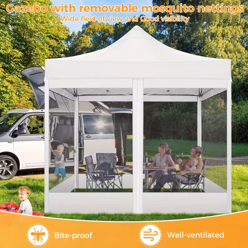 carpa plegable 3×  con mosquitero,   4 paneles   de malla y bolsa para camping  , jardín, picnic, bbq, fiestas navideñas Detalles del producto 6