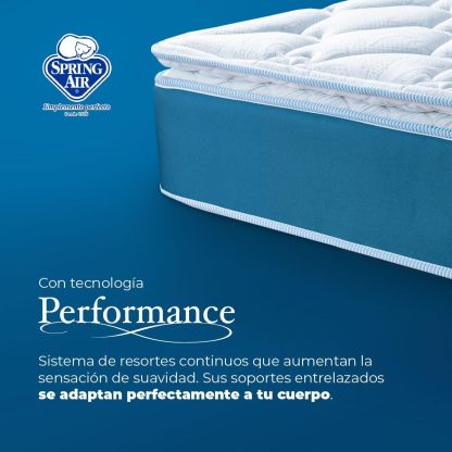 Spring Air Pack Colchón COTA Matrimonial Más 2 Almohadas y Cubre Colchon, Juego De Sabanas | Tecnología Performance | Confort y Soporte Ortopédico | Colchon Confort Medio