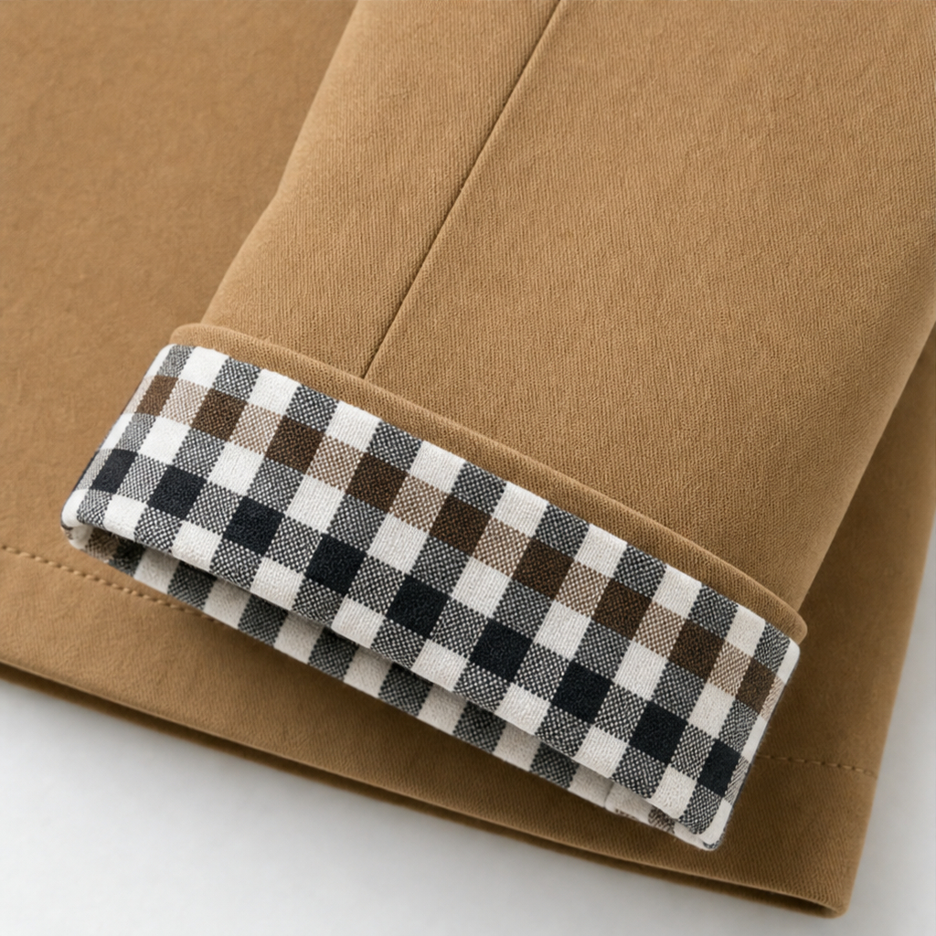 Tartan Raglan Sleeve Casual Coat