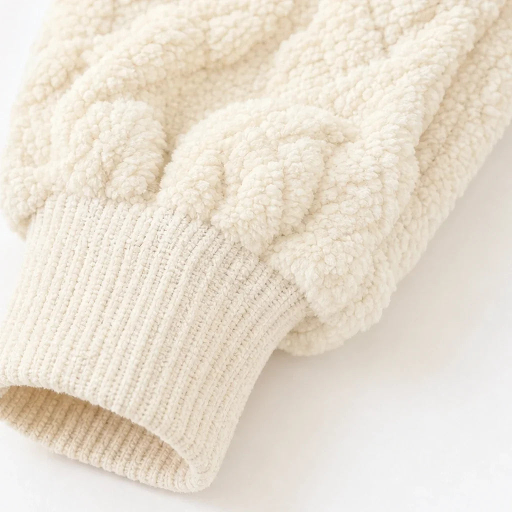 Embossed Plush Tracksuit Set
