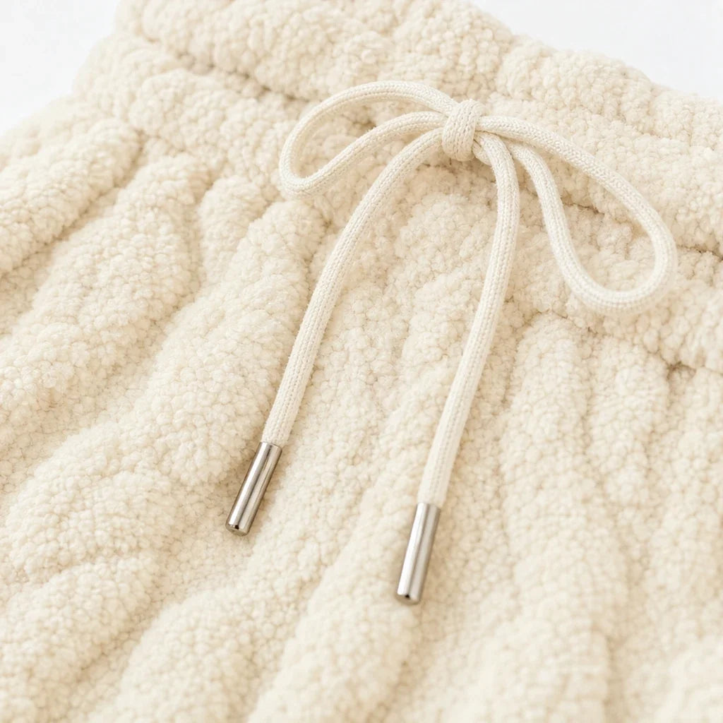 Embossed Plush Tracksuit Set
