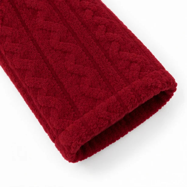 Textured Double-Breasted Winter Coat