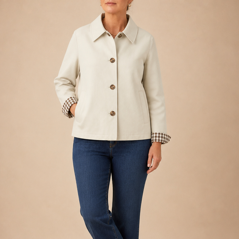 Tartan Raglan Sleeve Casual Coat