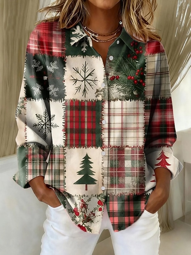 Plaid Button Down Long Sleeve Shirt