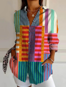Floral Print Collared Button Down Shirt