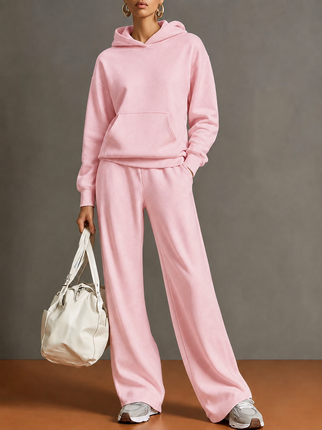 Women’s Hoodie & Straight Leg Pants Set Casual Long Sleeve Sweatshirt Loungewear