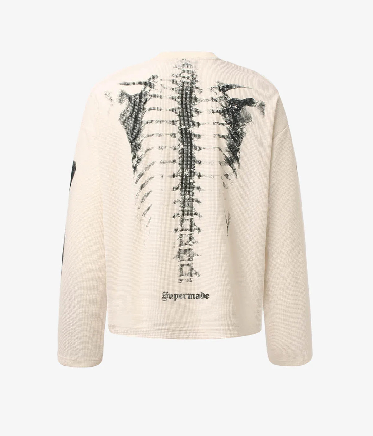 Skeleton Graphic Waffle Sweatshirt 