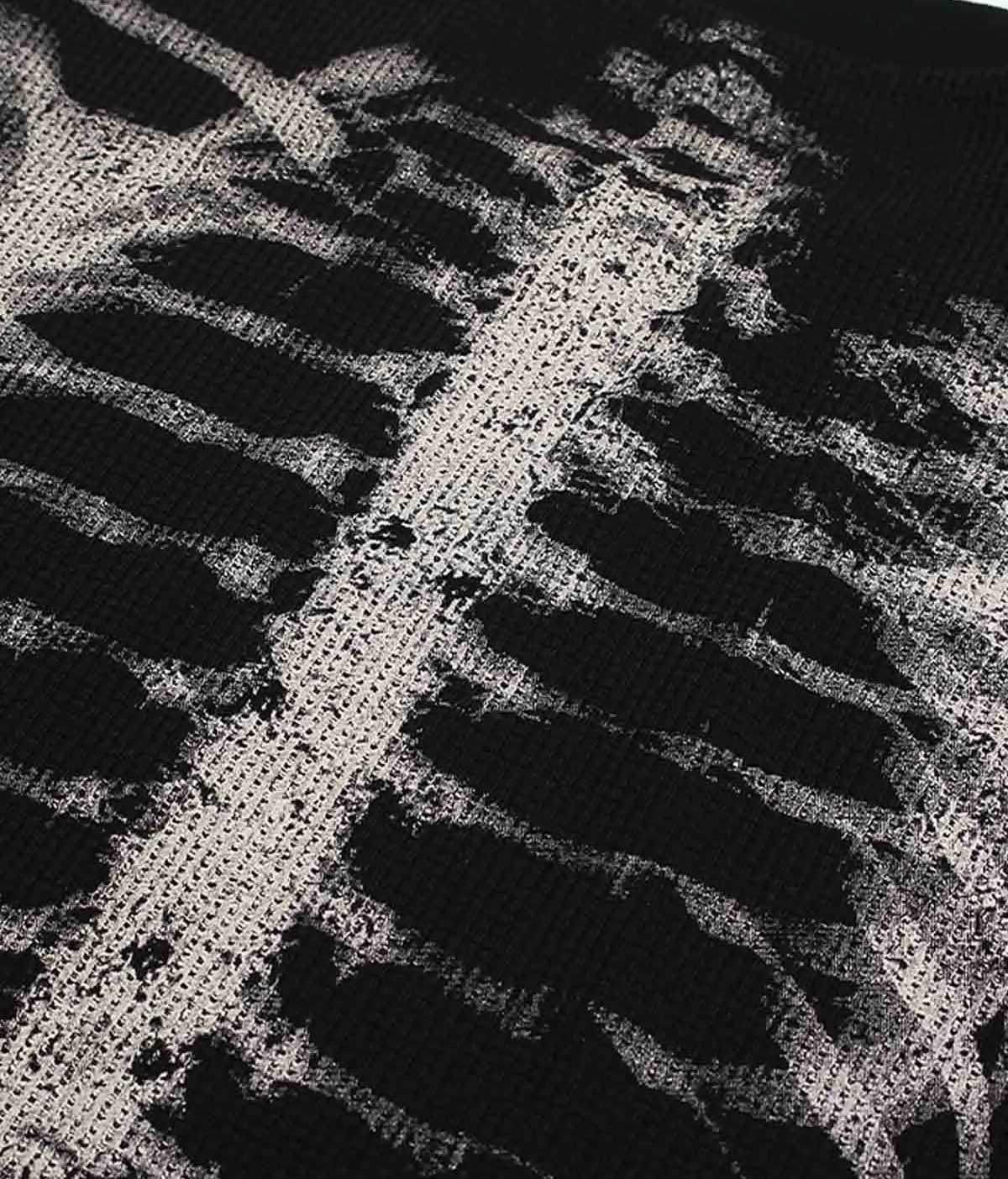 Skeleton Graphic Waffle Sweatshirt 