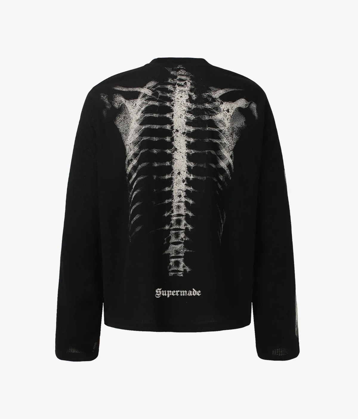 Skeleton Graphic Waffle Sweatshirt 
