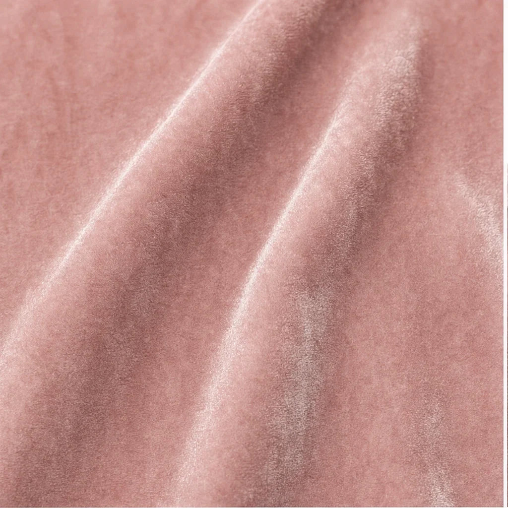 Draped Neck Velvet-Look Top With Button Cuffs