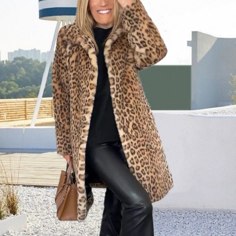 Women Leopard Winter Coat