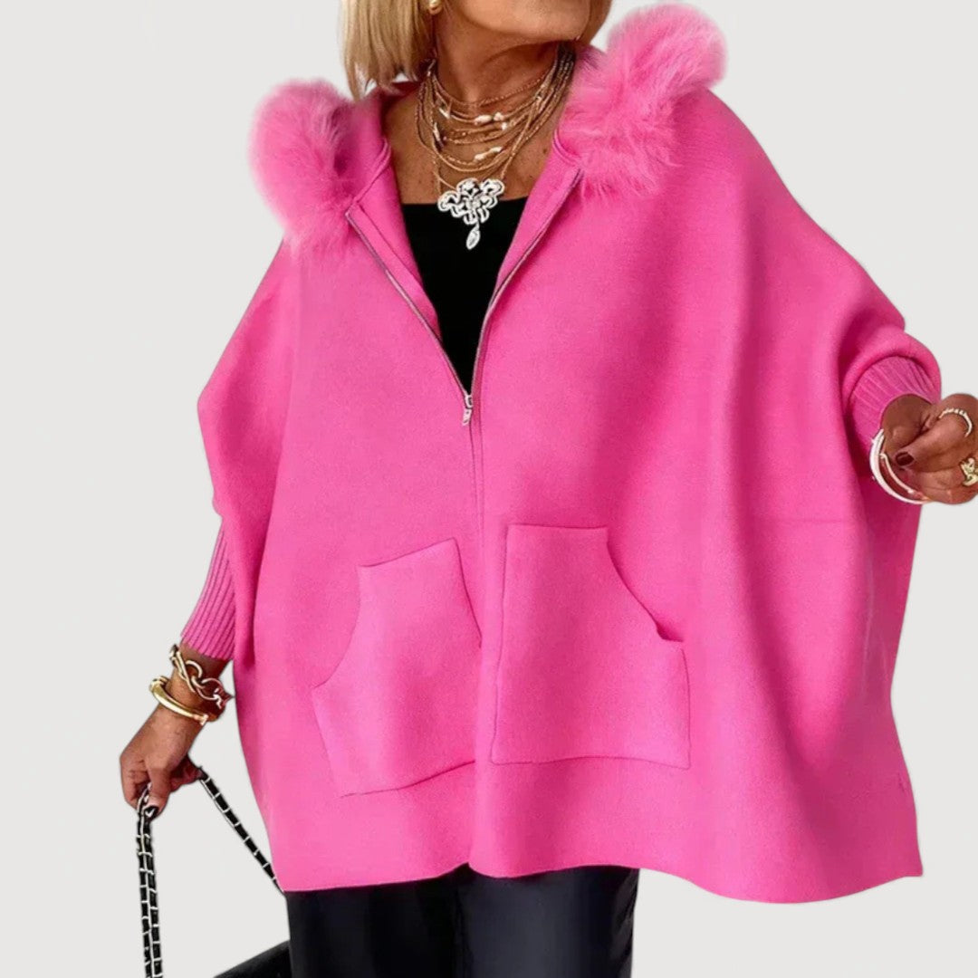 Women HOODED CAPE COAT