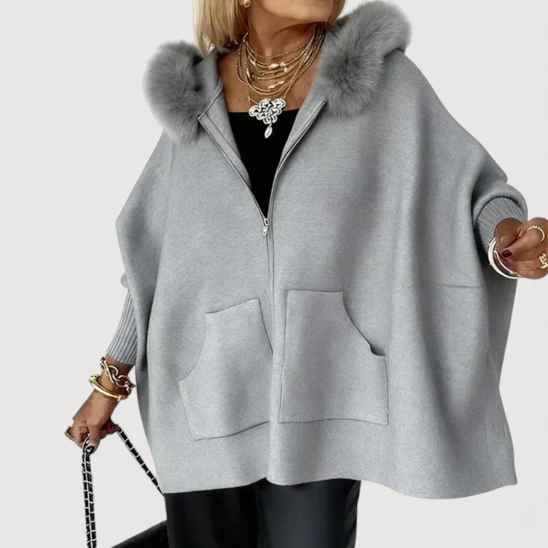Women HOODED CAPE COAT