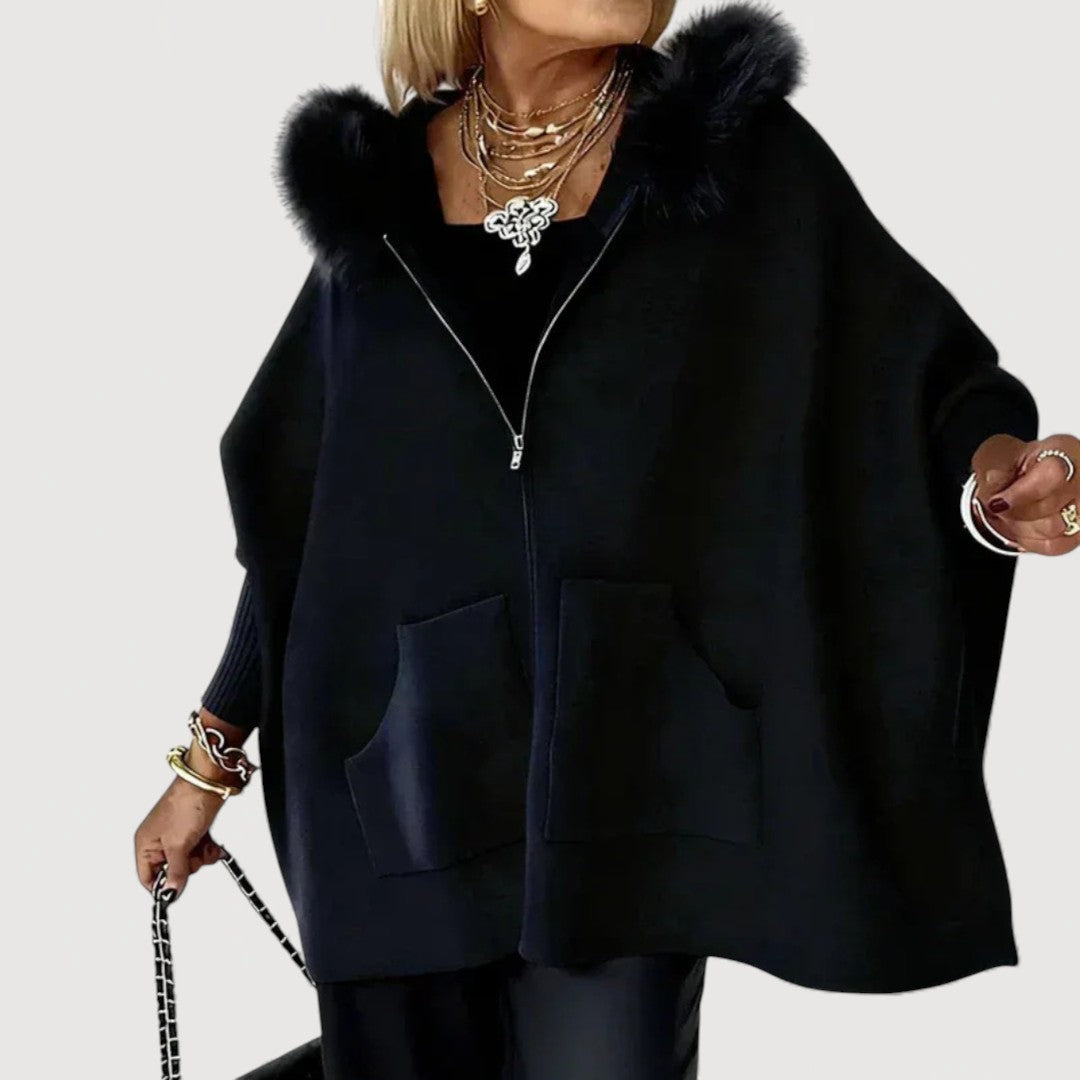 Women HOODED CAPE COAT