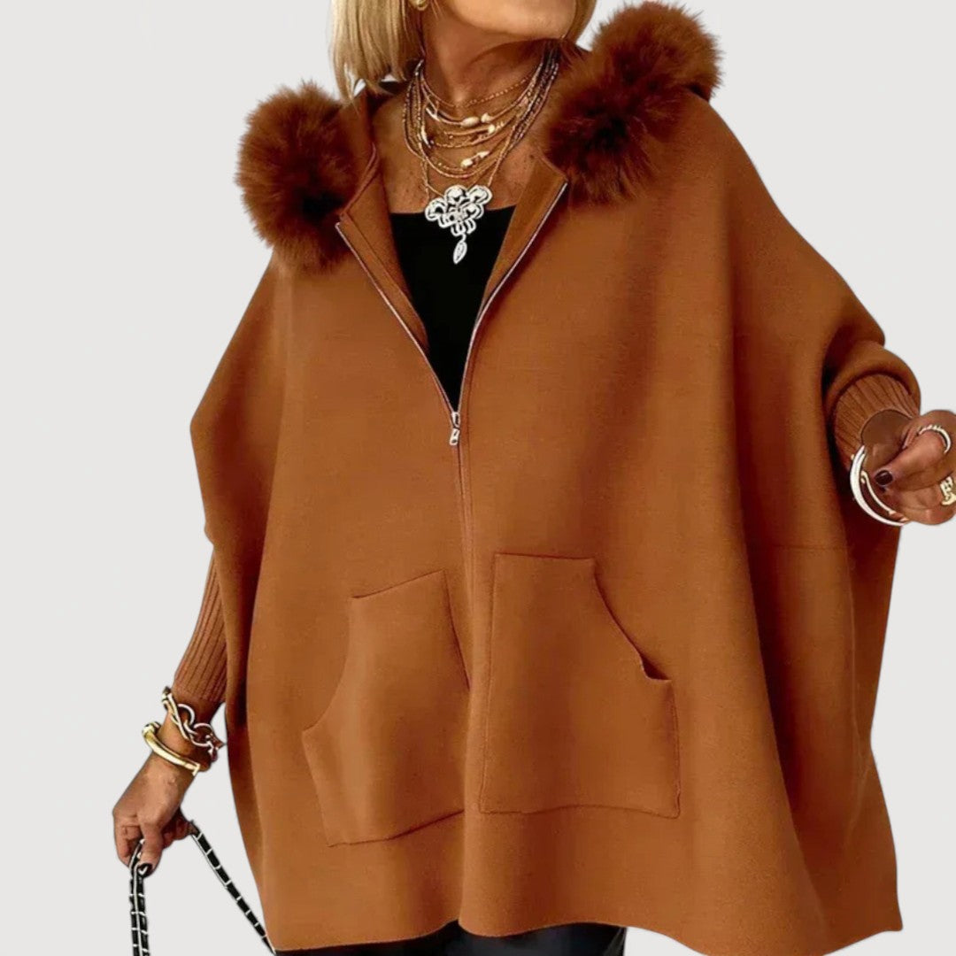 Women HOODED CAPE COAT