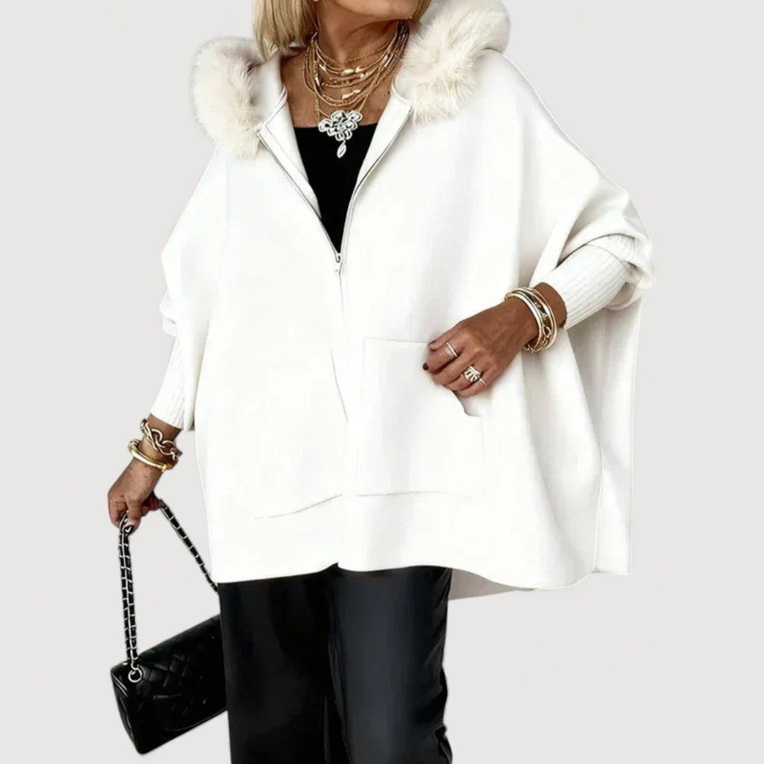 Women HOODED CAPE COAT