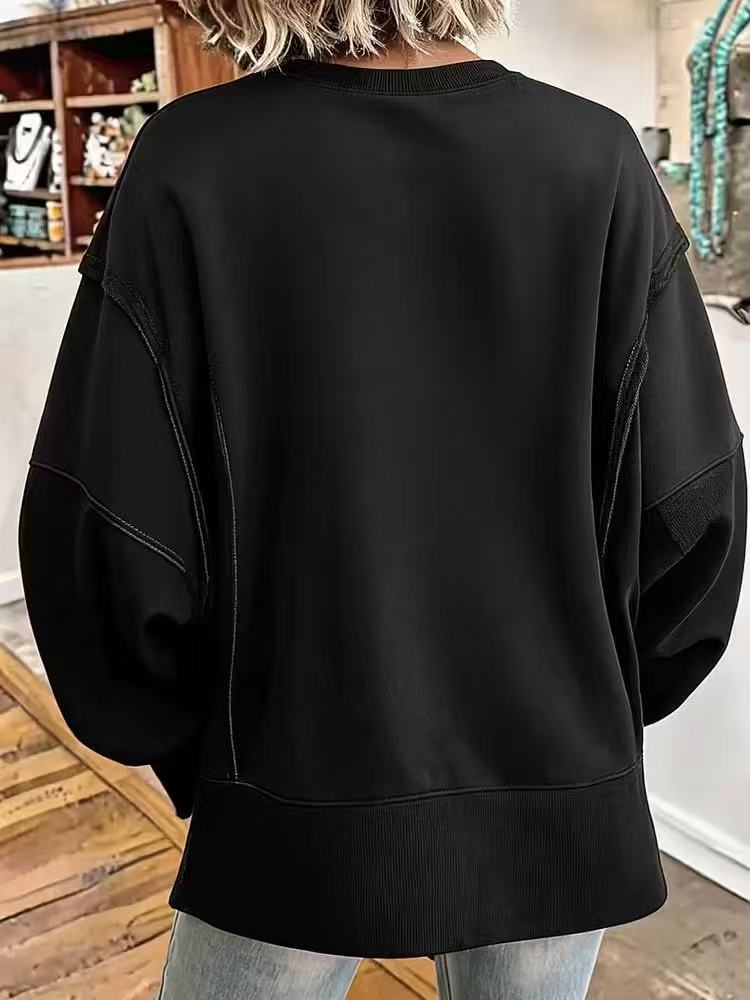 Women Casual Oversized Crewneck Sweatshirt