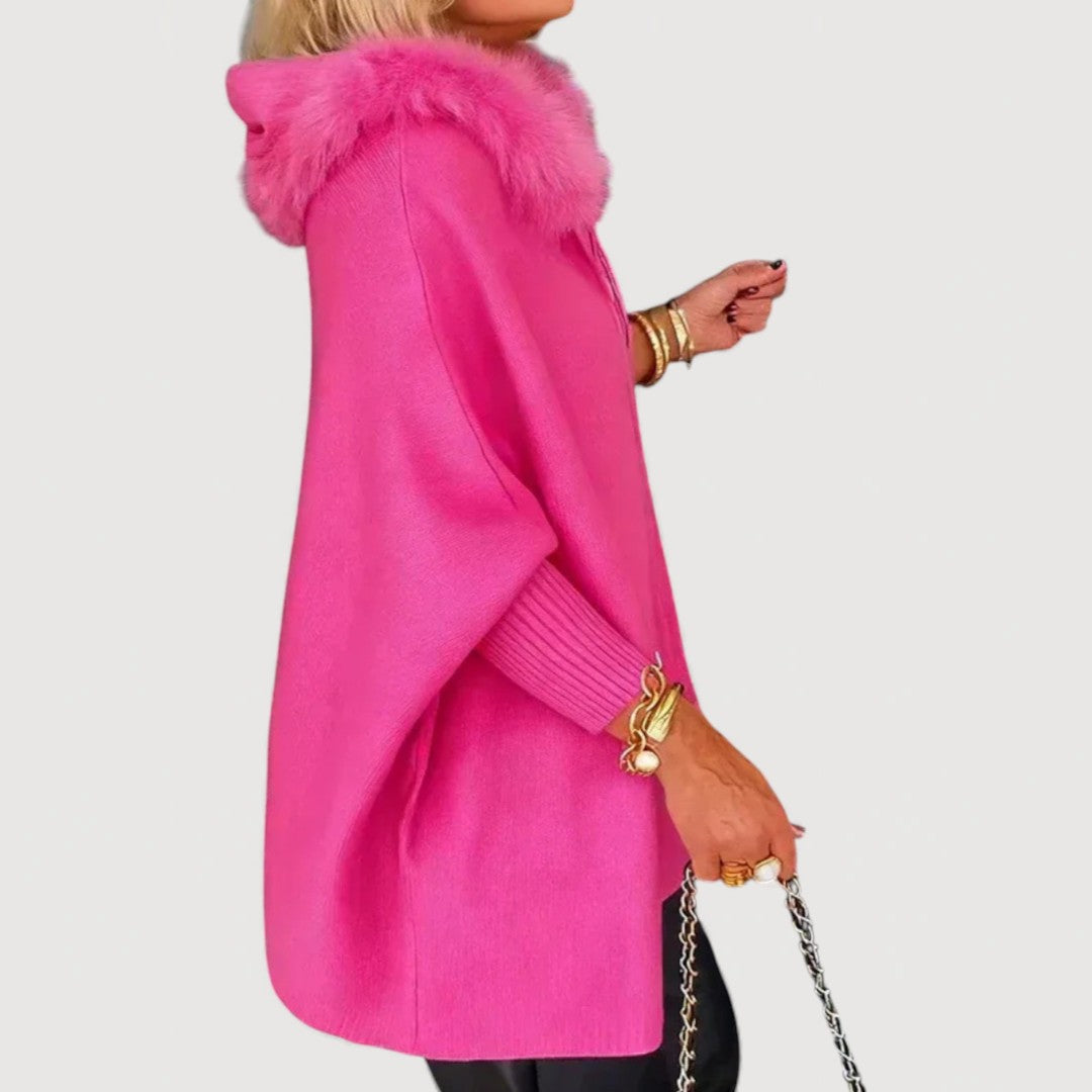 Women HOODED CAPE COAT